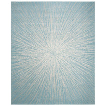 EVOKE, AQUA / IVORY, 8' X 10', Area Rug