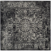 EVOKE, BLACK / GREY, 5'-1" X 5'-1" Square, Area Rug