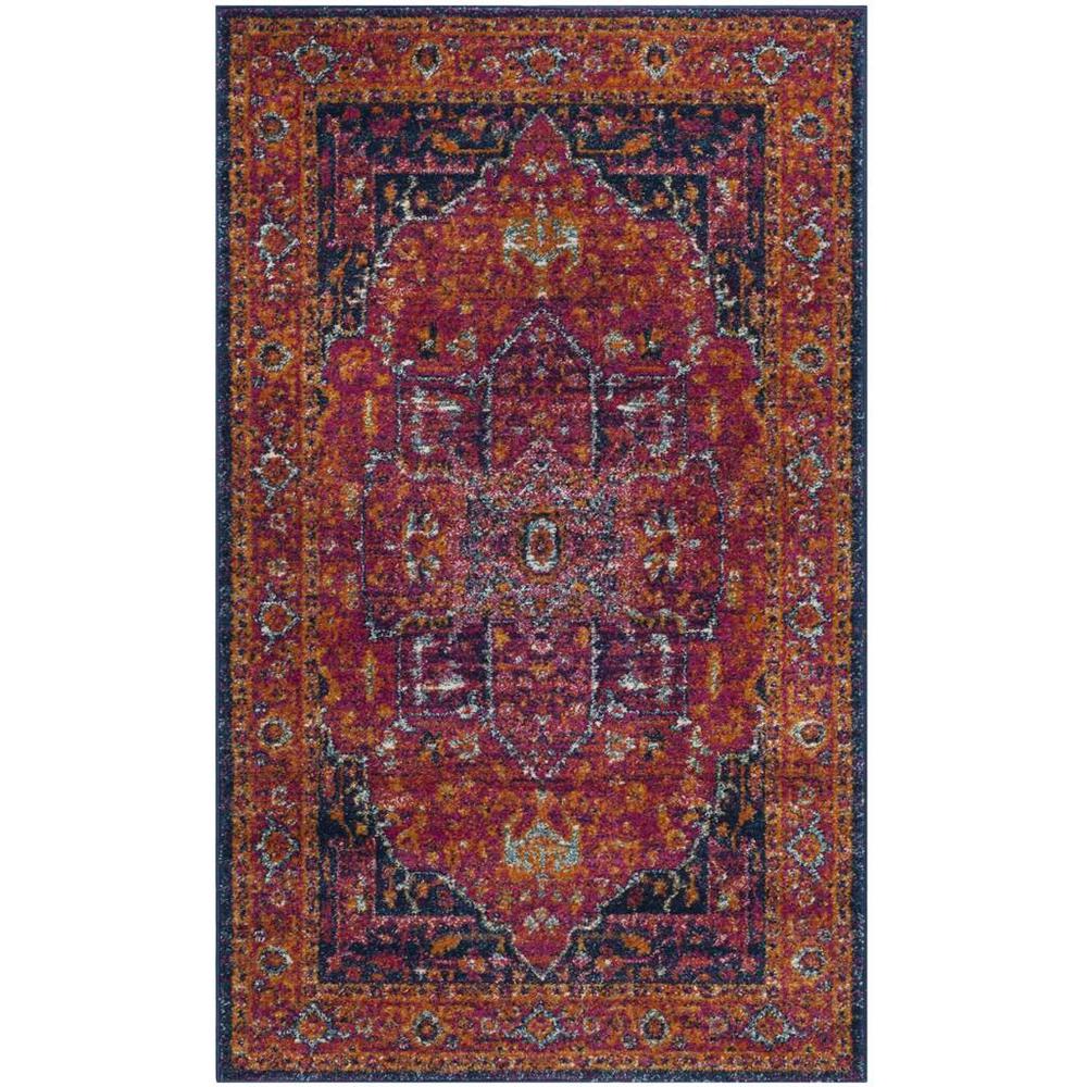 EVOKE, FUCHSIA / ORANGE, 3' X 5', Area Rug