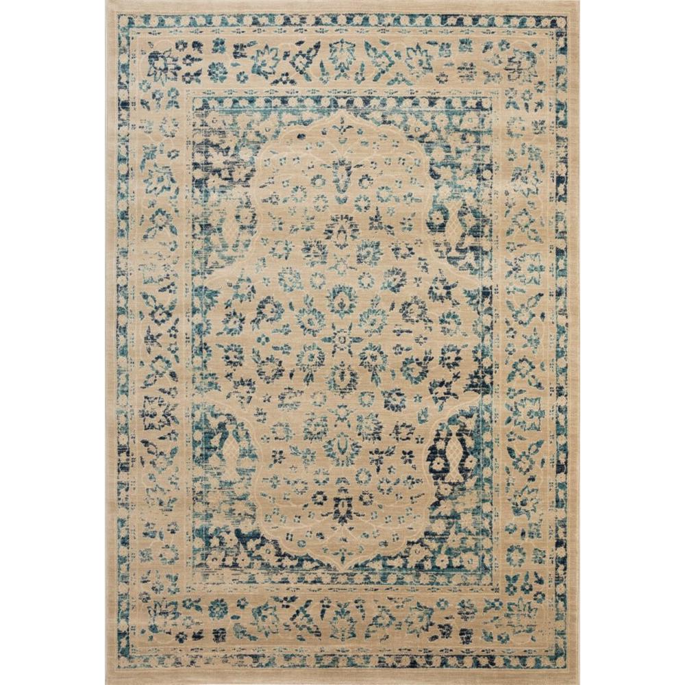 EVOKE, BEIGE / TURQUOISE, 5'-1" X 7'-6", Area Rug, EVK508F-5