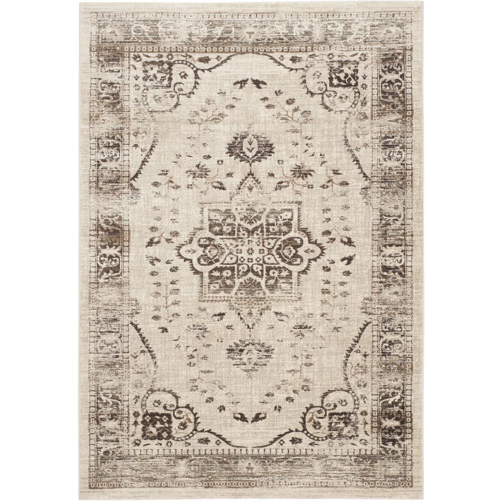 EVOKE, BEIGE / BROWN, 5'-1" X 7'-6", Area Rug