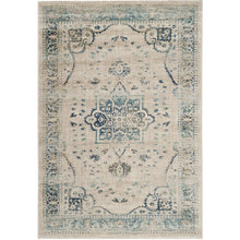 EVOKE, BEIGE / TURQUOISE, 5'-1" X 7'-6", Area Rug, EVK509F-5