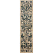 EVOKE, BEIGE / BLUE, 2' X 10', Area Rug