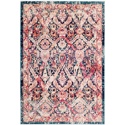 EVOKE, BLUE / FUCHSIA, 5'-1" X 7'-6", Area Rug, EVK523T-5