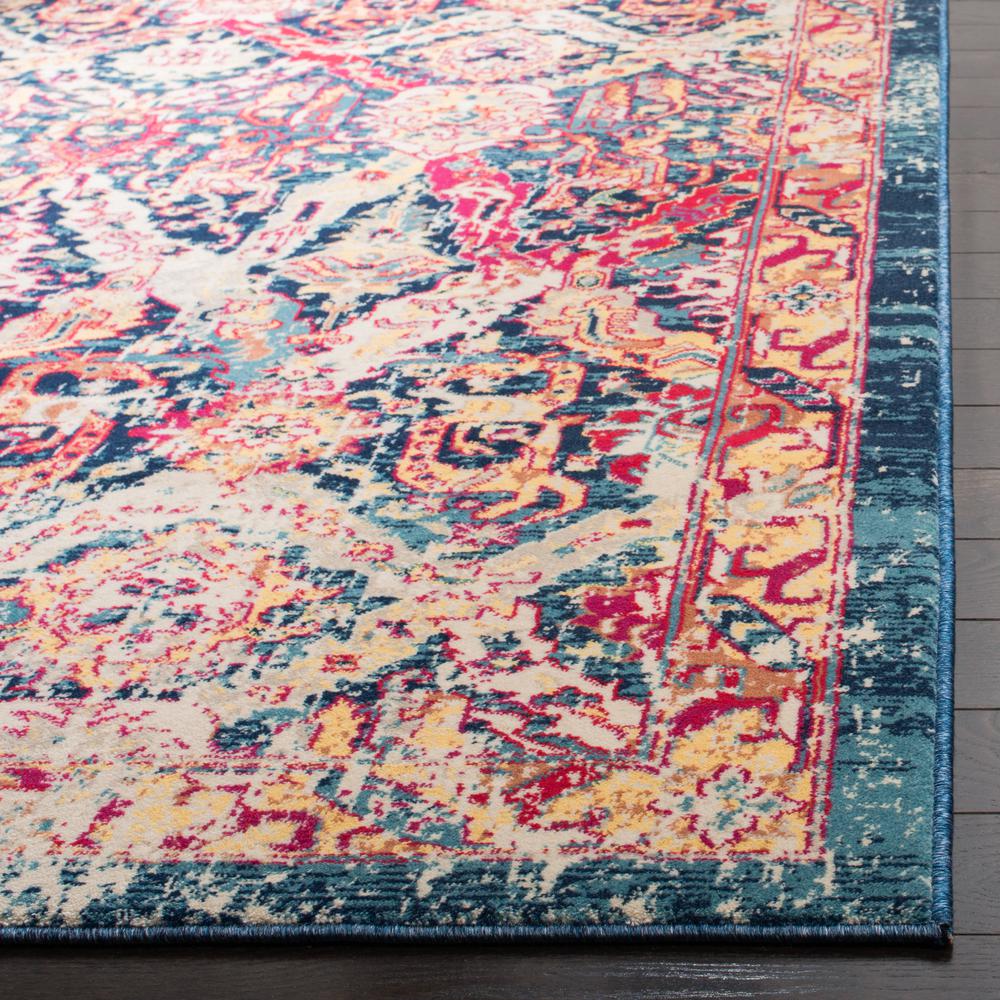 EVOKE, BLUE / FUCHSIA, 5'-1" X 7'-6", Area Rug, EVK523T-5