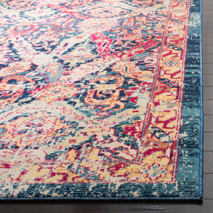 EVOKE, BLUE / FUCHSIA, 5'-1" X 7'-6", Area Rug, EVK523T-5