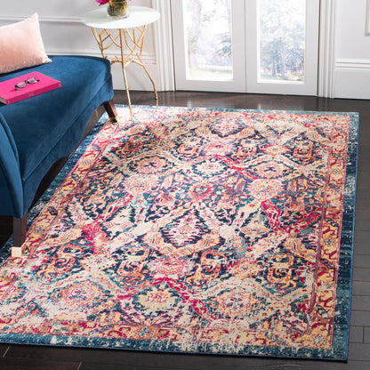 EVOKE, BLUE / FUCHSIA, 5'-1" X 7'-6", Area Rug, EVK523T-5
