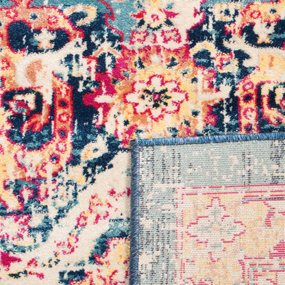 EVOKE, BLUE / FUCHSIA, 5'-1" X 7'-6", Area Rug, EVK523T-5