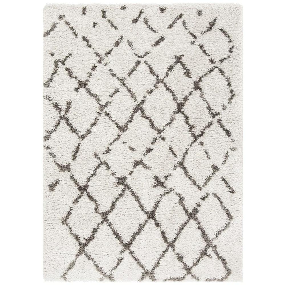 FLOKATI SHAG 900, SILVER / CHARCOAL, 5'-3" X 7'-6", Area Rug
