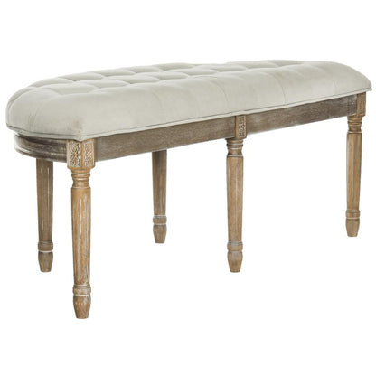 ABILENE TUFTED RUSTIC SEMI CIRCLE BENCH, FOX6238B