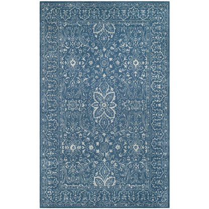 GLAMOUR, GREY / BLUE, 5' X 8', Area Rug