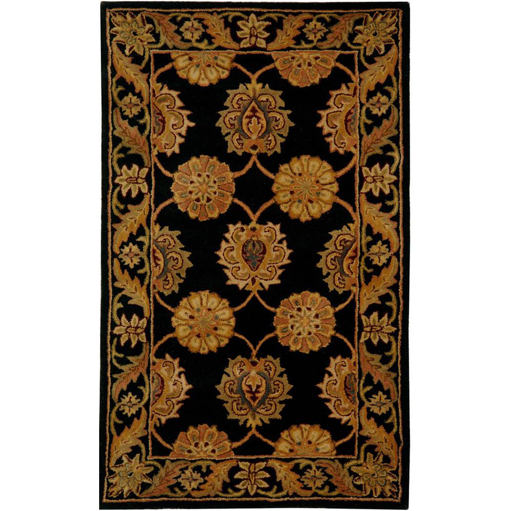 HERITAGE, BLACK, 3'-0" X 5'-0", Area Rug, HG314A-3