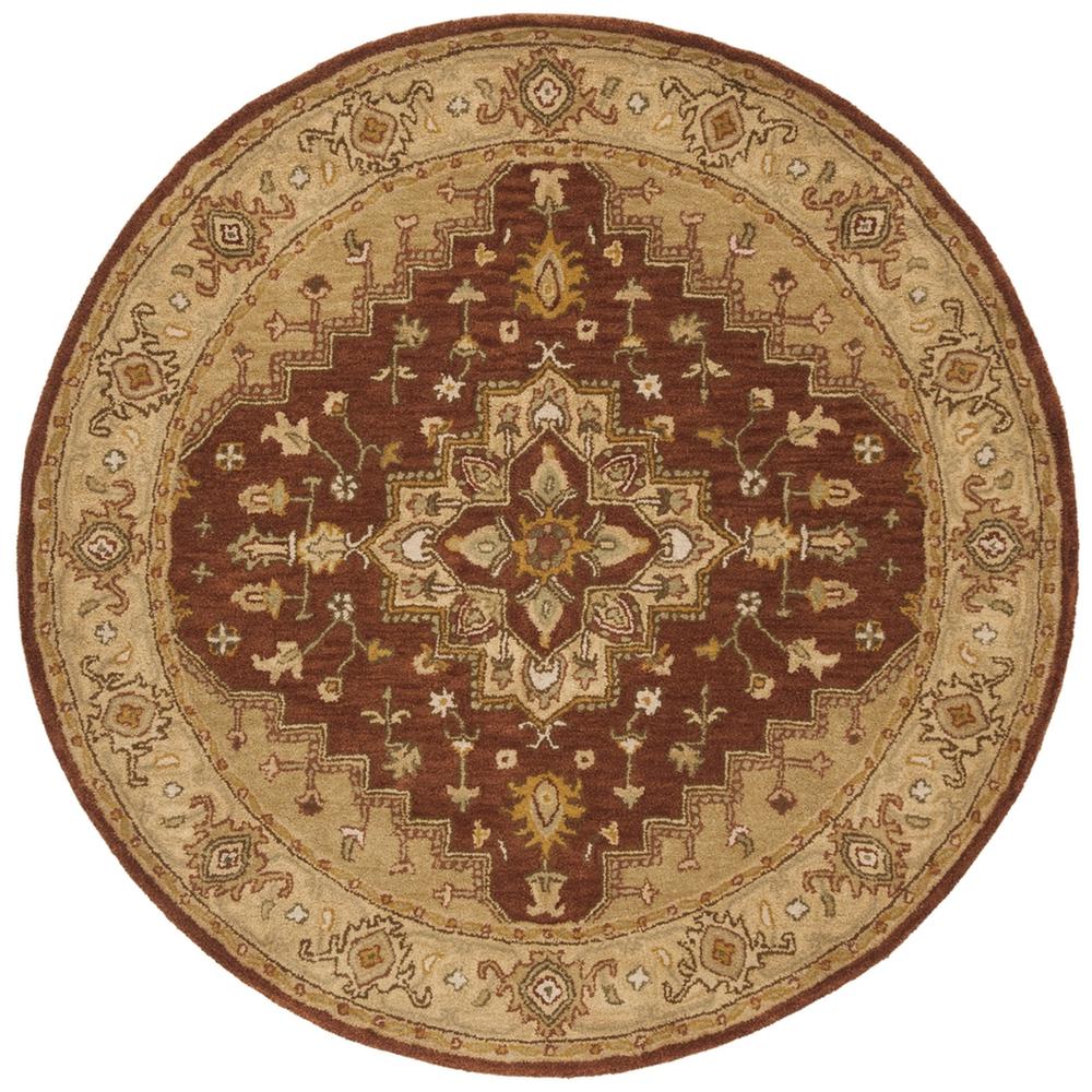 HERITAGE, RUST / GOLD, 6' X 6' Round, Area Rug