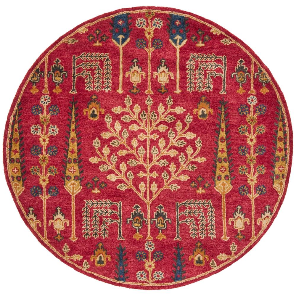 HERITAGE, RED / MULTI, 6' X 6' Round, Area Rug, HG418Q-6R