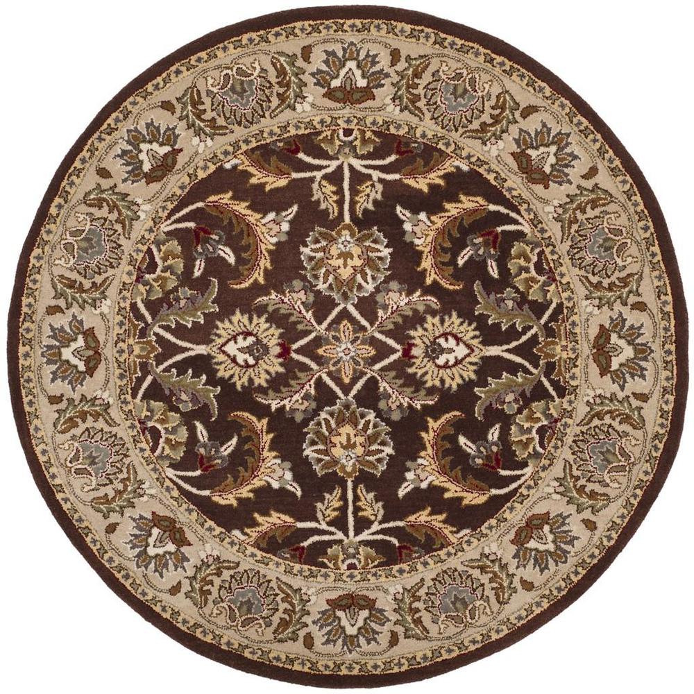 HERITAGE, BROWN / IVORY, 6' X 6' Round, Area Rug, HG451A-6R