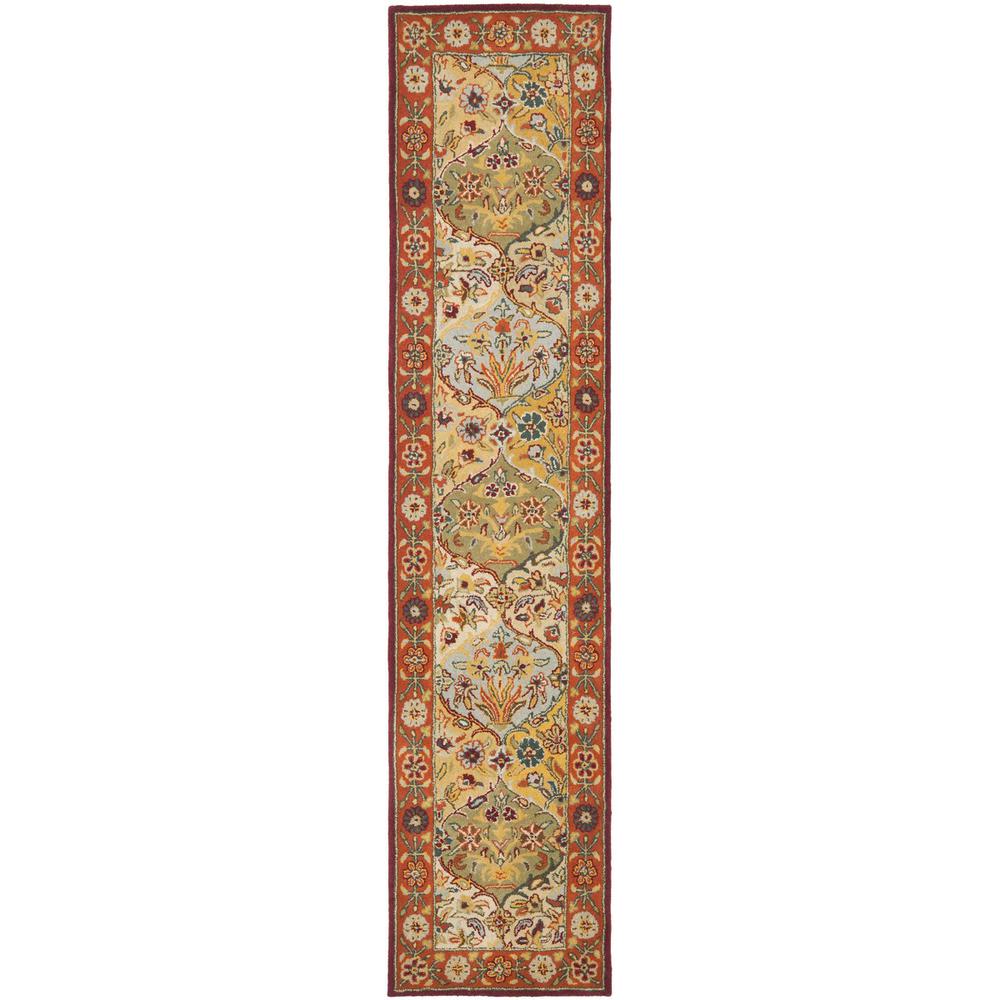 HERITAGE, MULTI / RED, 2'-3" X 10', Area Rug