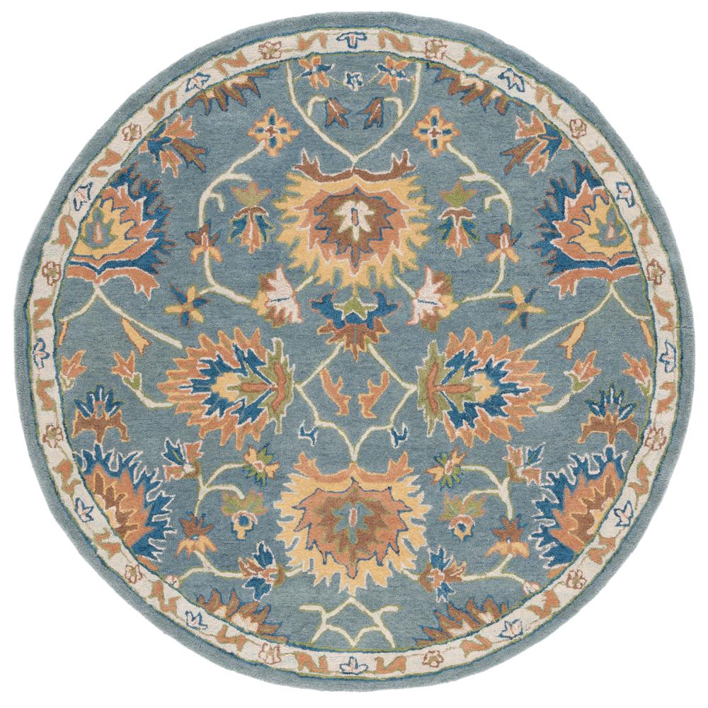 HERITAGE, LIGHT BLUE, 6' X 6' Round, Area Rug