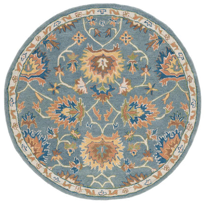 HERITAGE, LIGHT BLUE, 6' X 6' Round, Area Rug