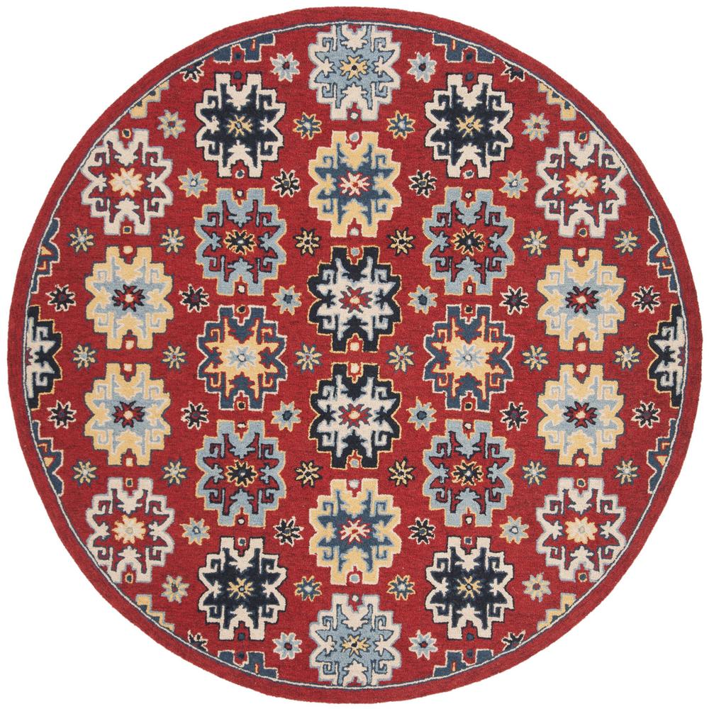 HERITAGE, RED / BLUE, 6' X 6' Round, Area Rug, HG746Q-6R