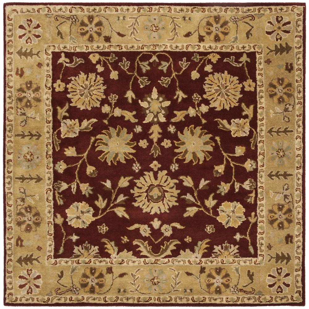 HERITAGE, RED / GOLD, 6' X 6' Square, Area Rug, HG813A-6SQ