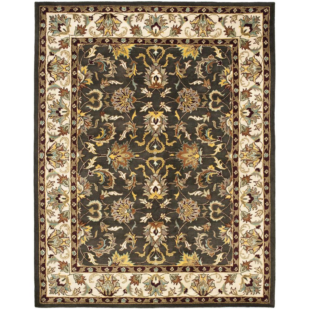 HERITAGE, BLACK / IVORY, 7'-6" X 9'-6", Area Rug, HG819A-8