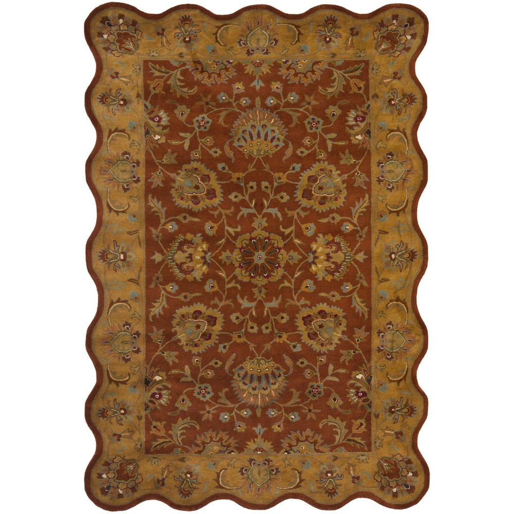 HERITAGE, RED / NATURAL, 6' X 9', Area Rug, HG820A-6S