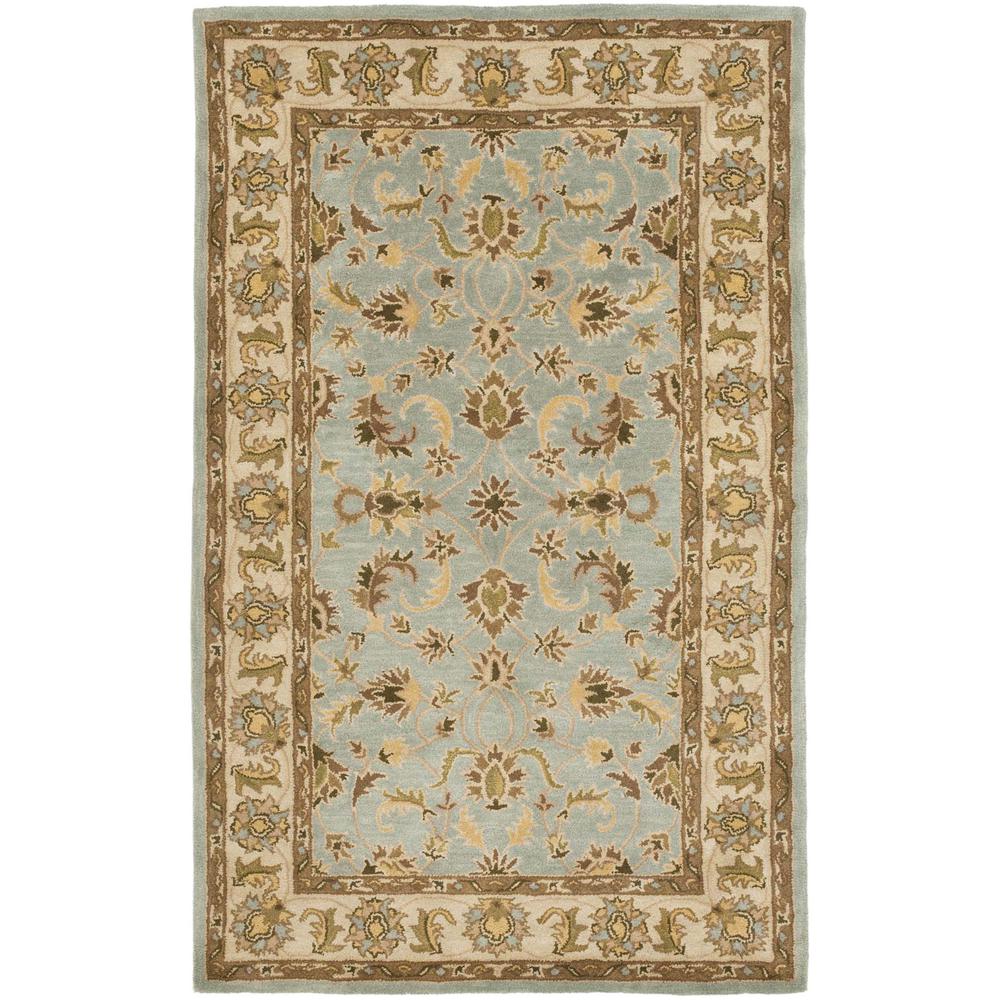 HERITAGE, LIGHT BLUE / BEIGE, 5' X 8', Area Rug