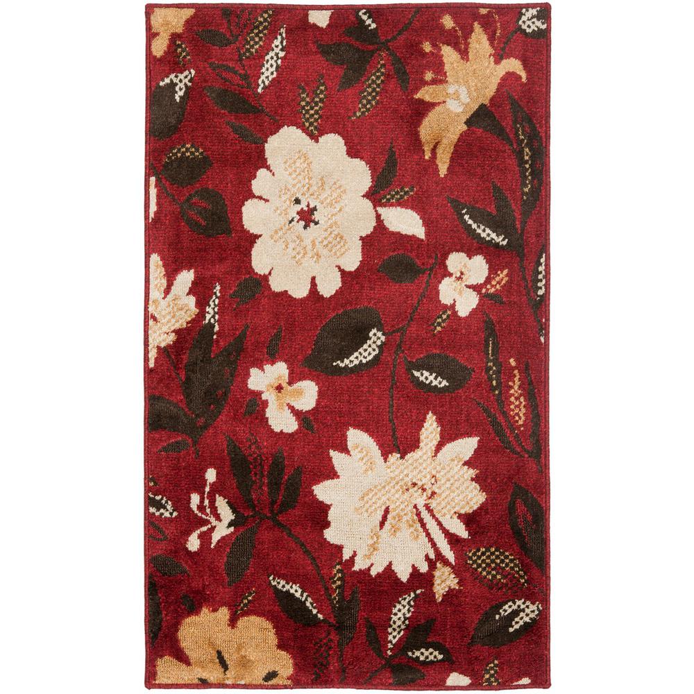 KASHMIR, RED / IVORY, 5' X 8', Area Rug