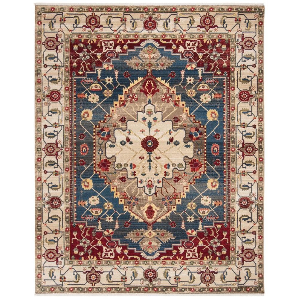 KASHAN, IVORY / BLUE, 8' X 10', Area Rug, KSN306A-8