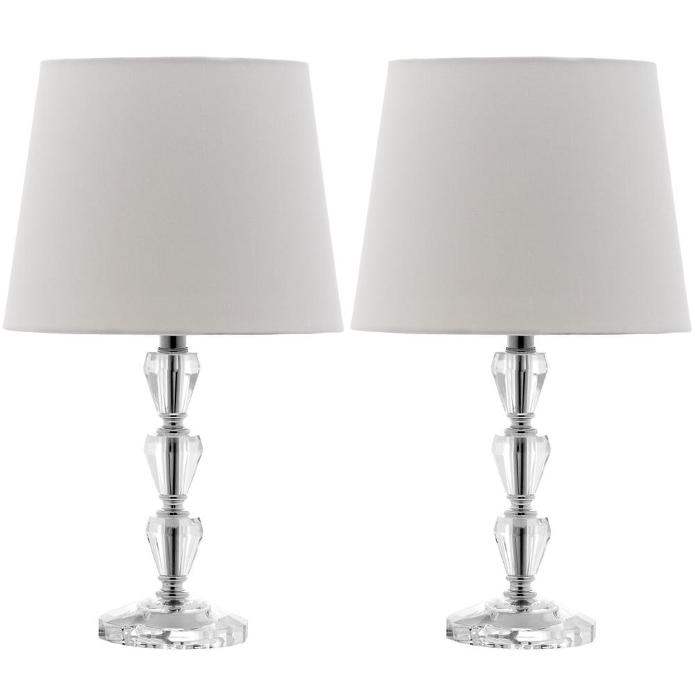 DYLAN 16-INCH H TIERED CRYSTAL DARK GREY LAMP