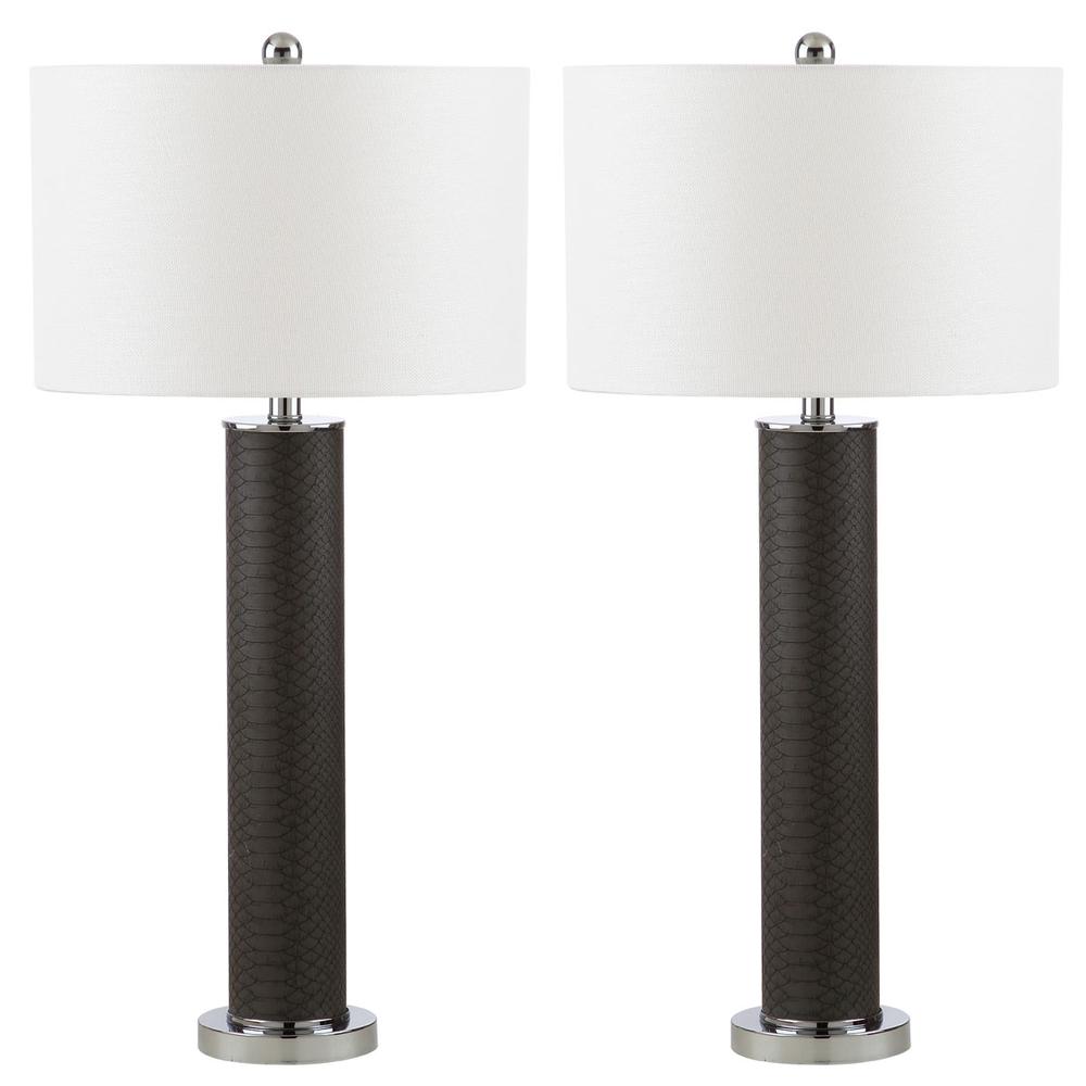 OLLIE 31.5-INCH H FAUX SNAKESKIN TABLE LAMP, LIT4404E-SET2