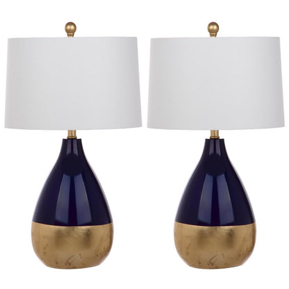 Kingship 24-Inch H Navy And Gold Table Lamp, Navy/Gold