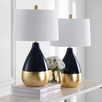 Kingship 24-Inch H Navy And Gold Table Lamp, Navy/Gold