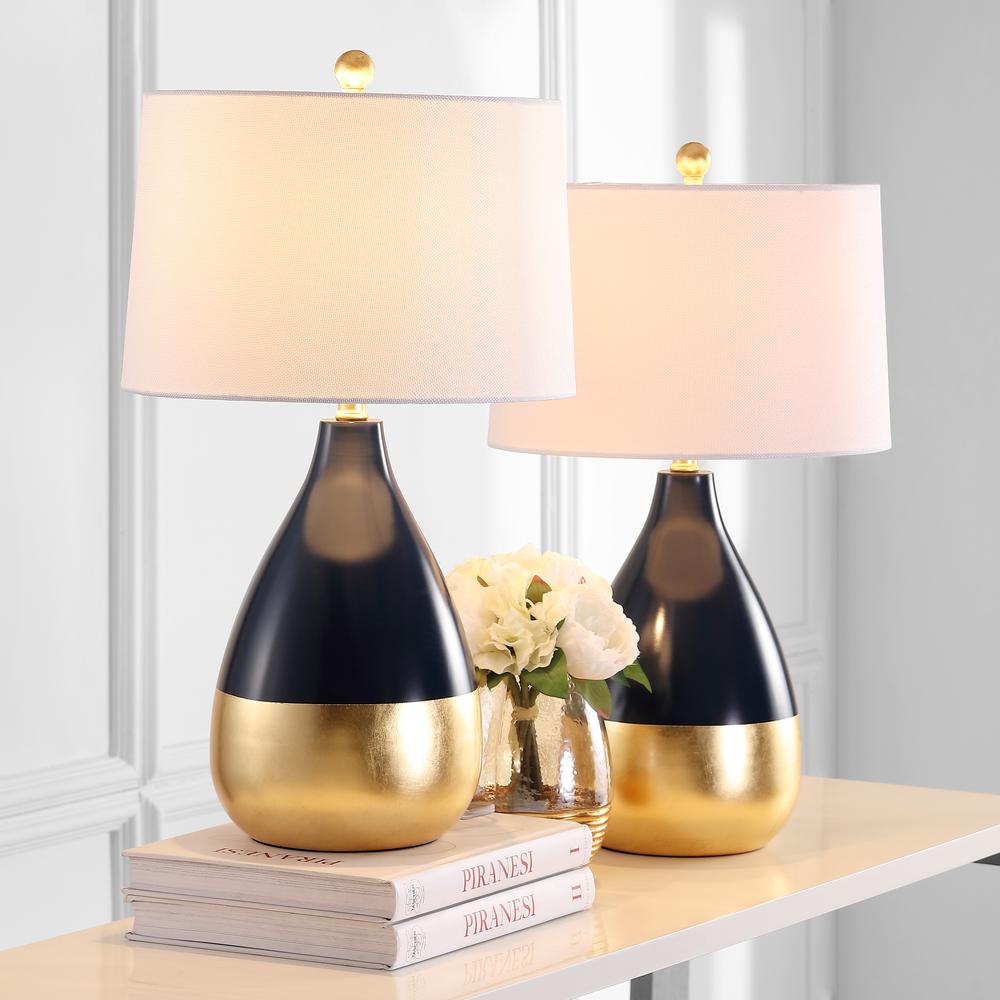 Kingship 24-Inch H Navy And Gold Table Lamp, Navy/Gold
