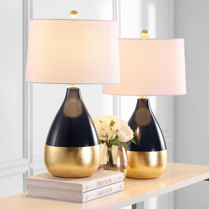 Kingship 24-Inch H Navy And Gold Table Lamp, Navy/Gold