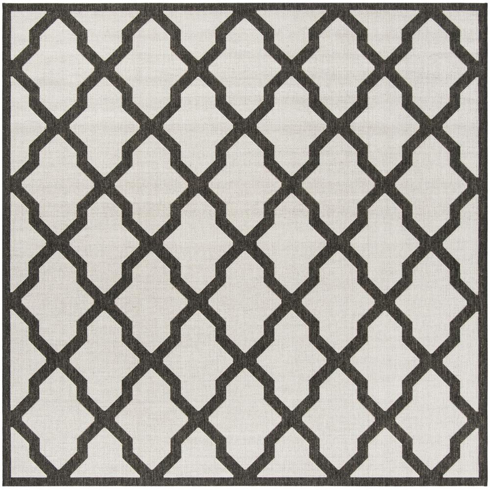 LINDEN 100, LIGHT GREY / CHARCOAL, 6'-7" X 6'-7" Square, Area Rug, LND122A-6SQ