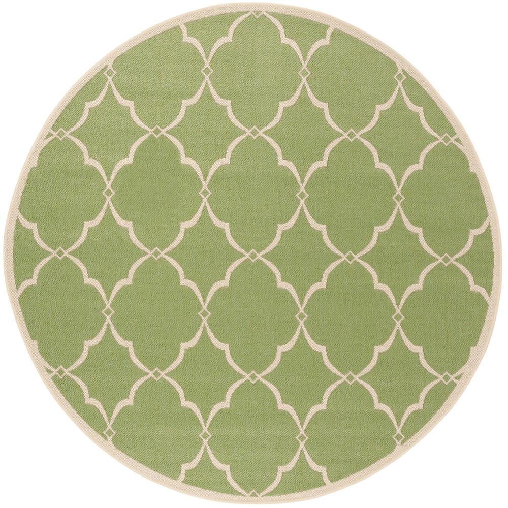LINDEN 100, OLIVE / CREAM, 6'-7" X 6'-7" Round, Area Rug, LND125X-6R