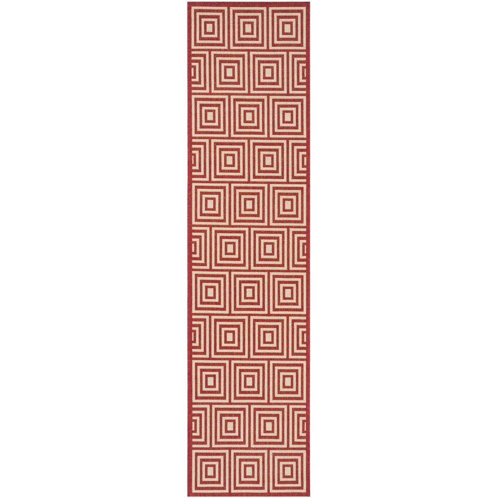 LINDEN 100, RED / CREME, 2' X 8', Area Rug, LND173Q-28