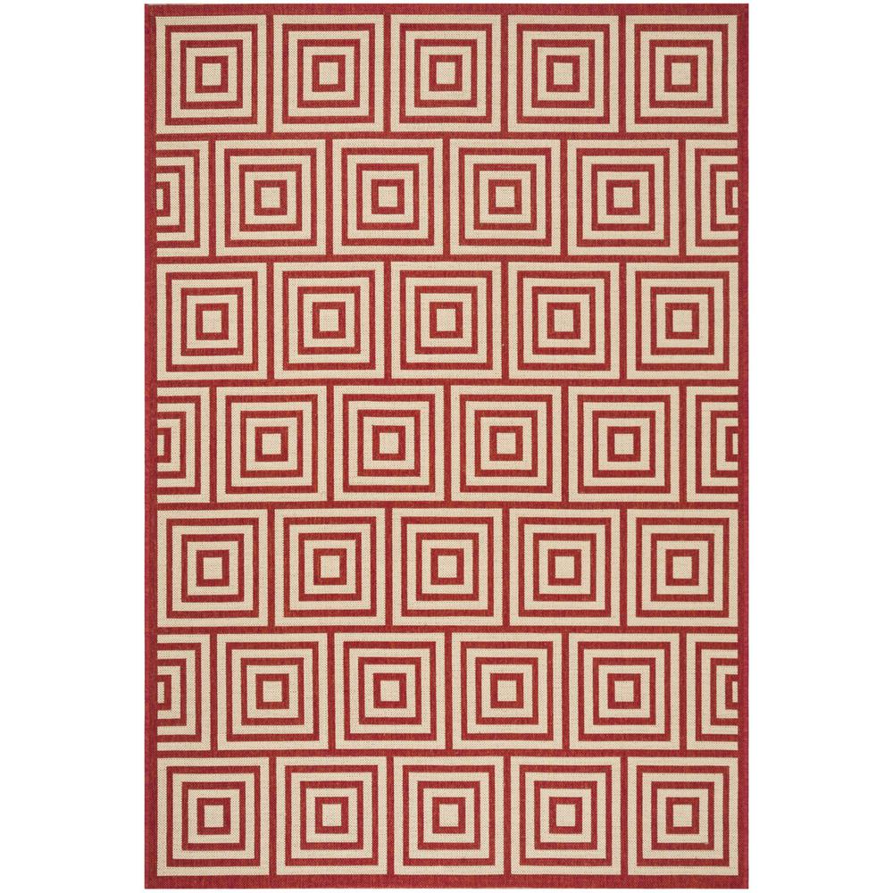 LINDEN 100, RED / CREME, 5'-1" X 7'-6", Area Rug, LND173Q-5