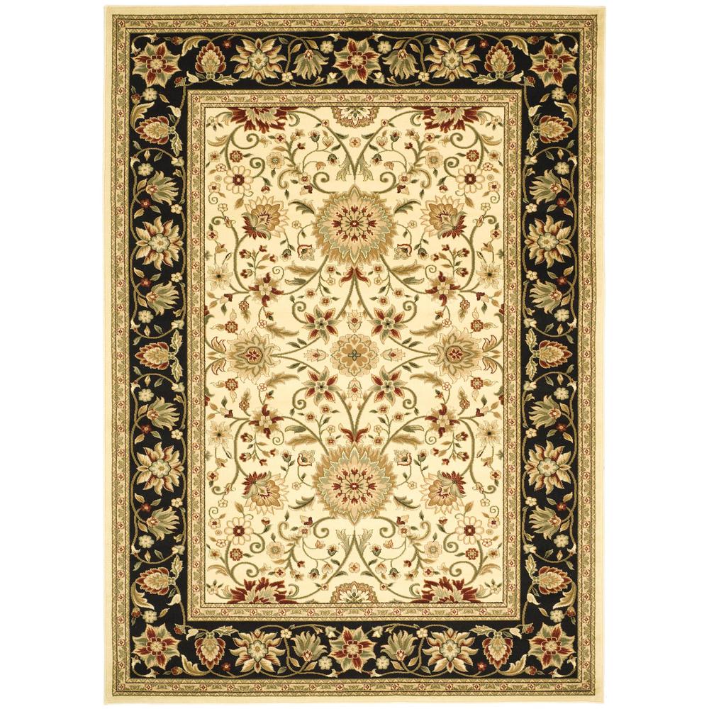 LYNDHURST, IVORY / BLACK, 8' X 11', Area Rug
