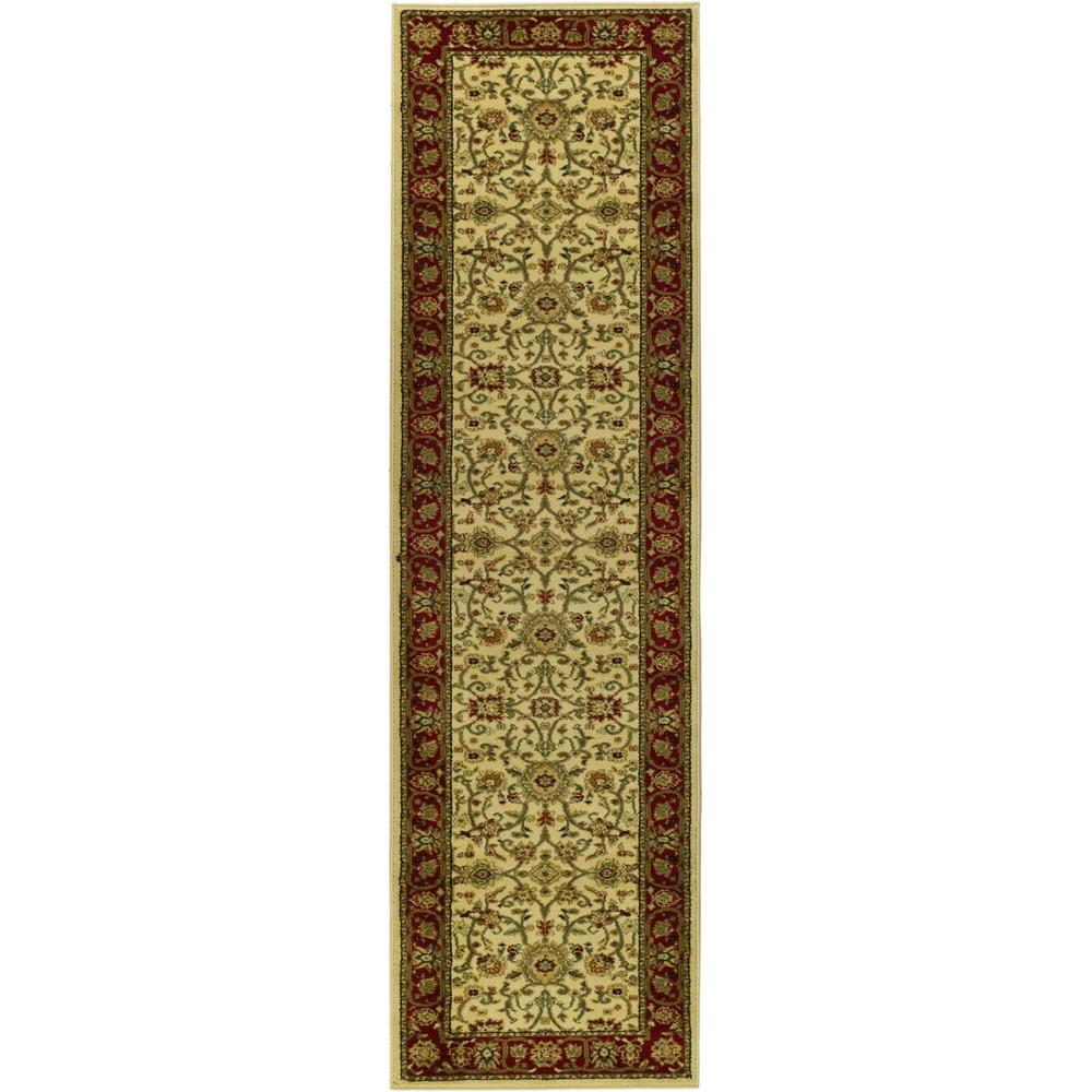 LYNDHURST, IVORY / RED, 2'-3" X 12', Area Rug, LNH212K-212