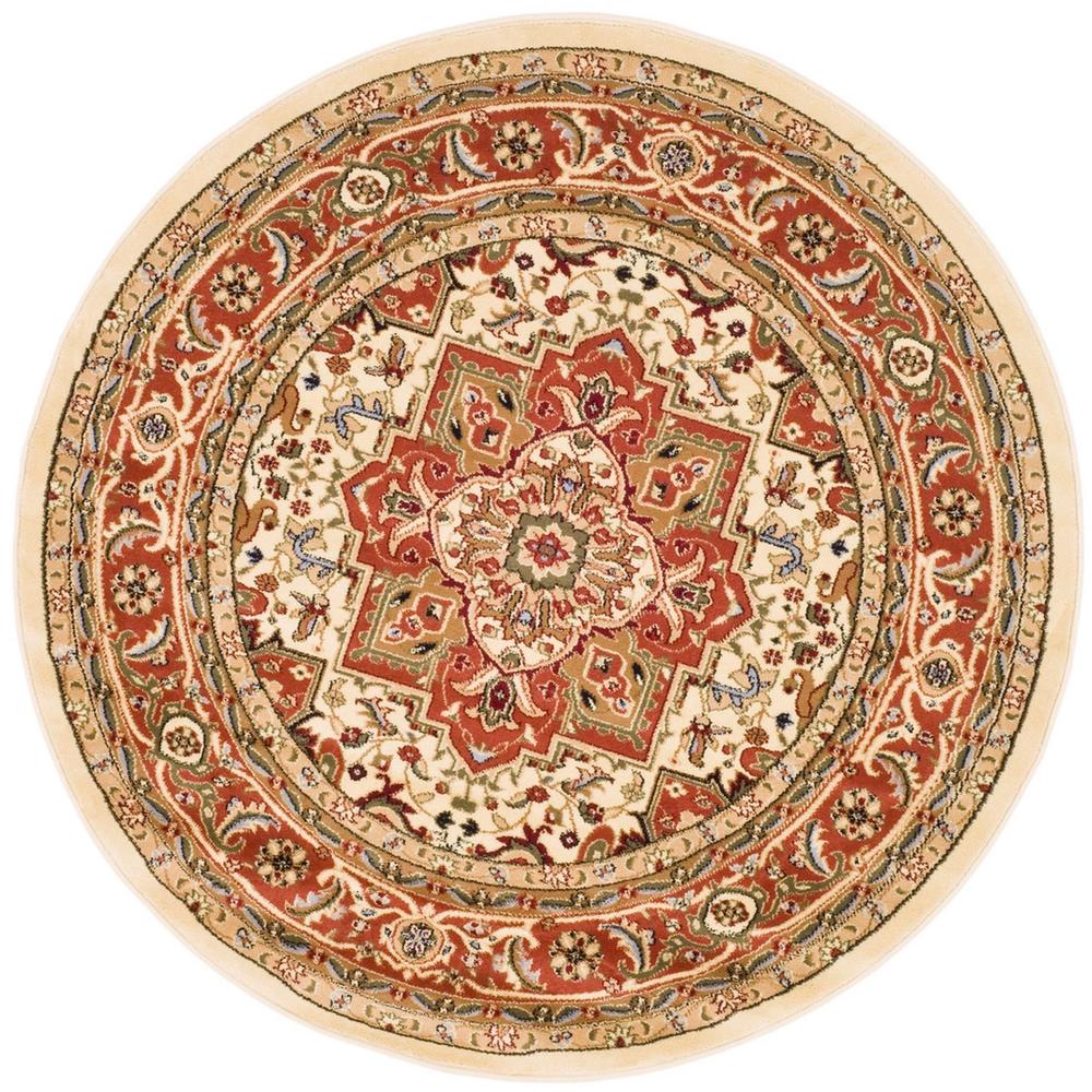 LYNDHURST, IVORY / RUST, 10' X 10' Round, Area Rug, LNH330R-10R