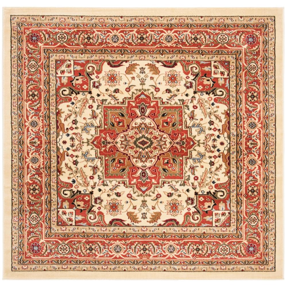 LYNDHURST, IVORY / RUST, 10' X 10' Square, Area Rug, LNH330R-10SQ