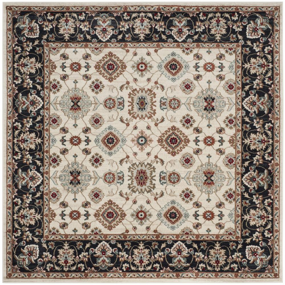 LYNDHURST, CREAM / NAVY, 7' X 7' Square, Area Rug, LNH332K-7SQ