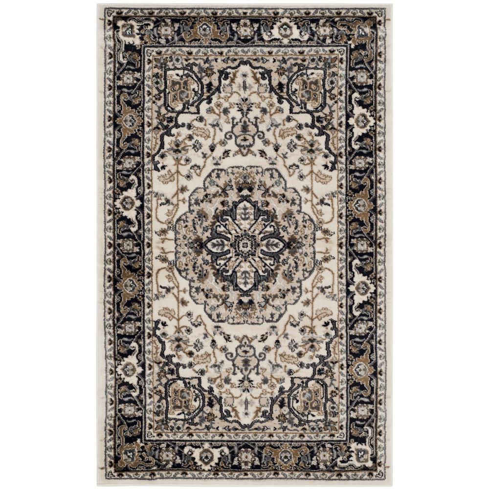 LYNDHURST, CREAM / NAVY, 3'-3" X 5'-3", Area Rug, LNH334K-3