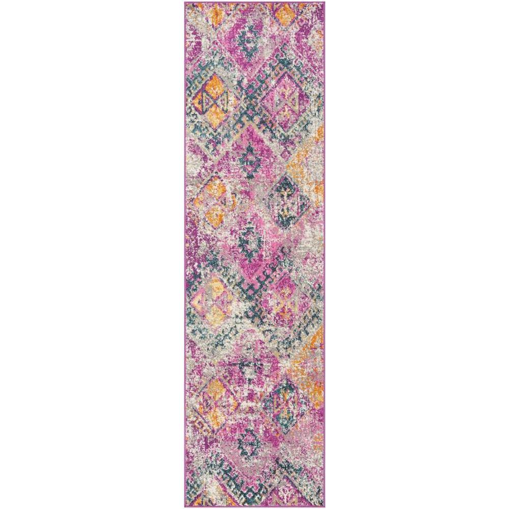 MADISON, FUCHSIA / BLUE, 2'-3" X 8', Area Rug, MAD125F-28