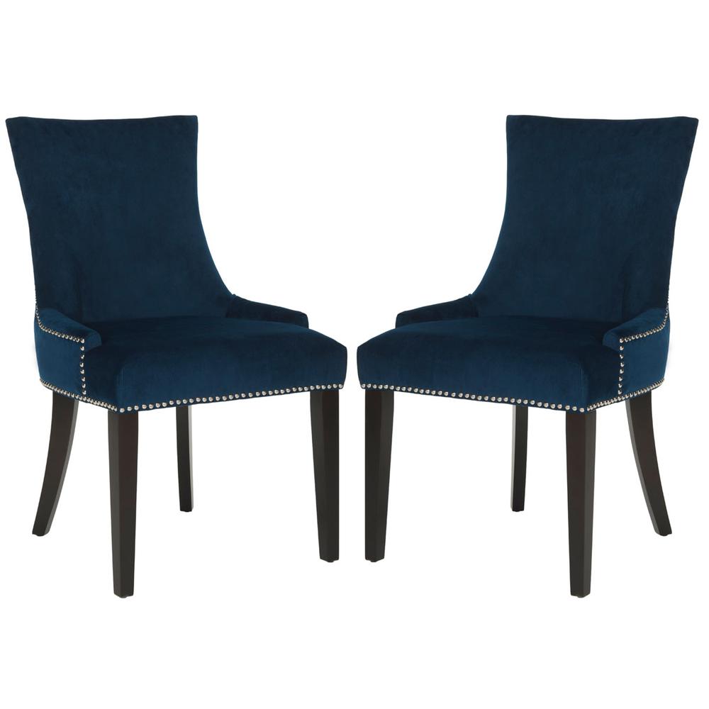 LESTER 19''H  DINING CHAIR  (SET OF 2) - SILVER NAIL HEADS, MCR4709L-SET2