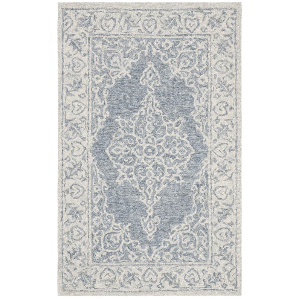 MICRO-LOOP, BLUE / LIGHT BLUE, 2'-6" X 4', Area Rug