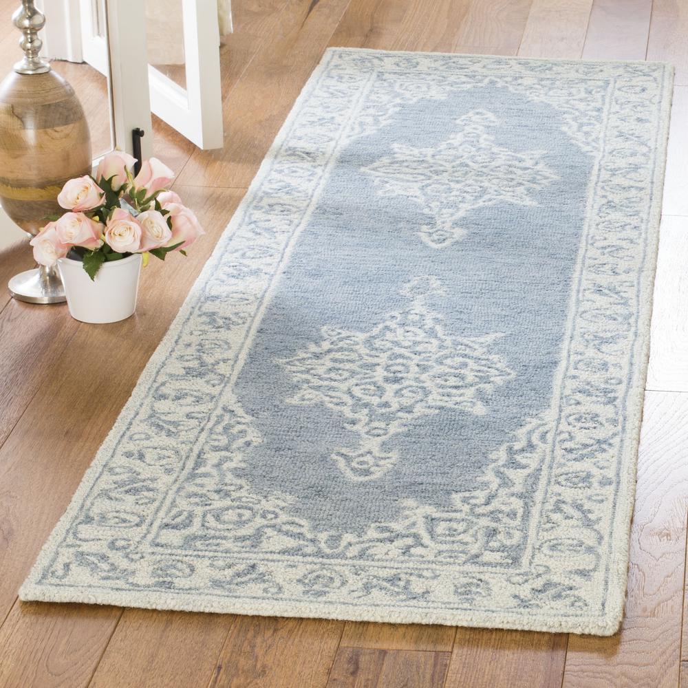 MICRO-LOOP, BLUE / LIGHT BLUE, 2'-6" X 4', Area Rug