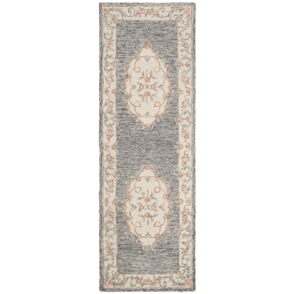 MICRO-LOOP, GREY / IVORY, 2'-3" X 7', Area Rug
